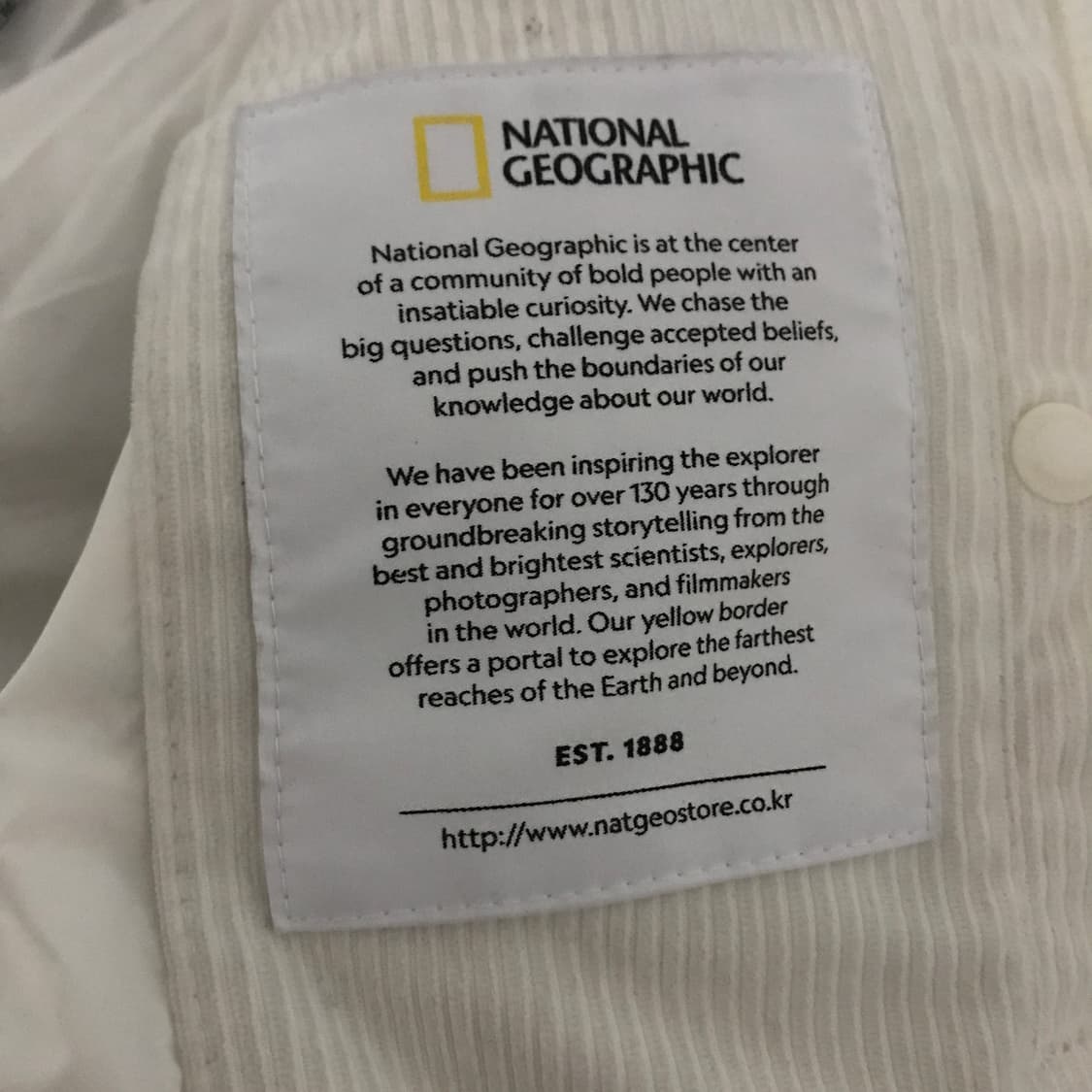 내셔널지오그래픽 코듀로이 덕다운 숏패딩 [S] 상품이미지5