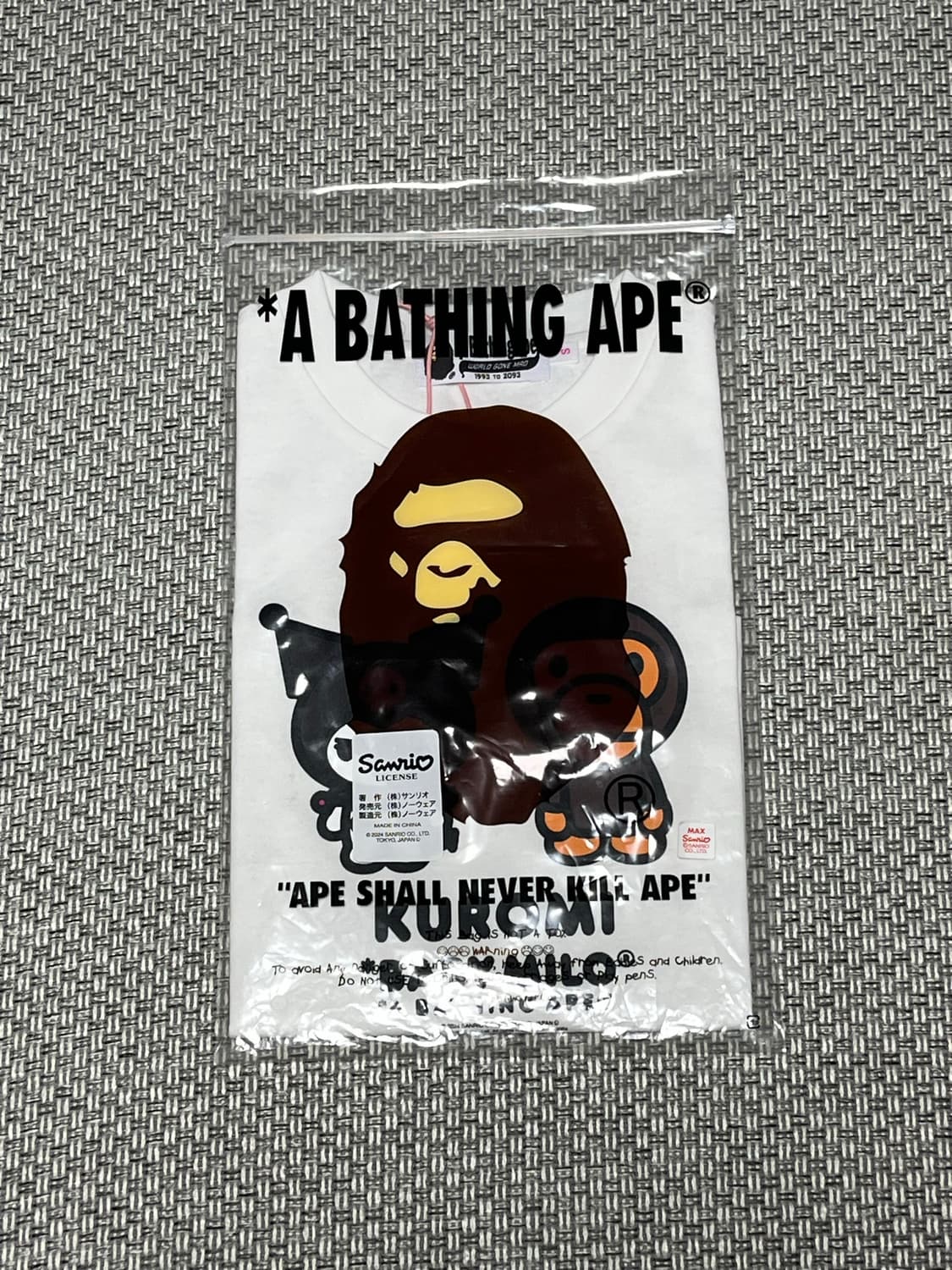 Bape baby milo x Kuromi mini t-shirt S 상품이미지2