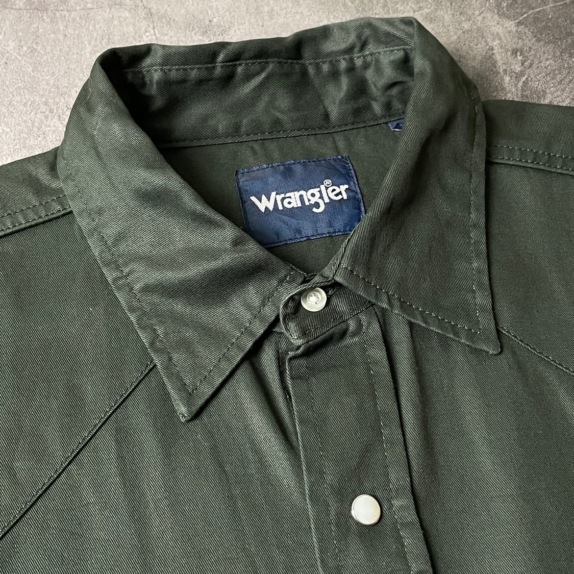 WRANGLER 랭글러 빈티지 딥그린 웨스턴 코튼셔츠 A00379 상품이미지2