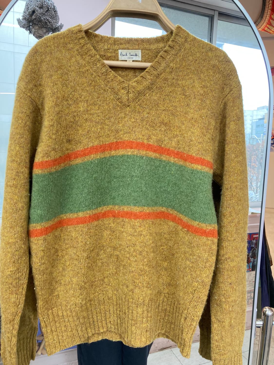 폴스미스 PAUL SMITH 울 100% 옐로우 니트 상품이미지2