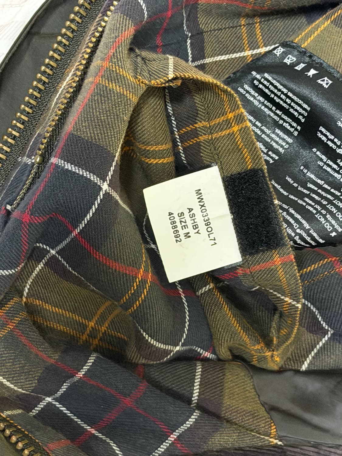 [M] 바버 애쉬비 왁스자켓(올리브) 상품이미지4