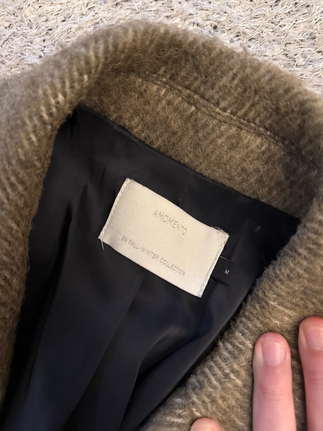 아모멘토 헤어리 롱코트 M 상품이미지2