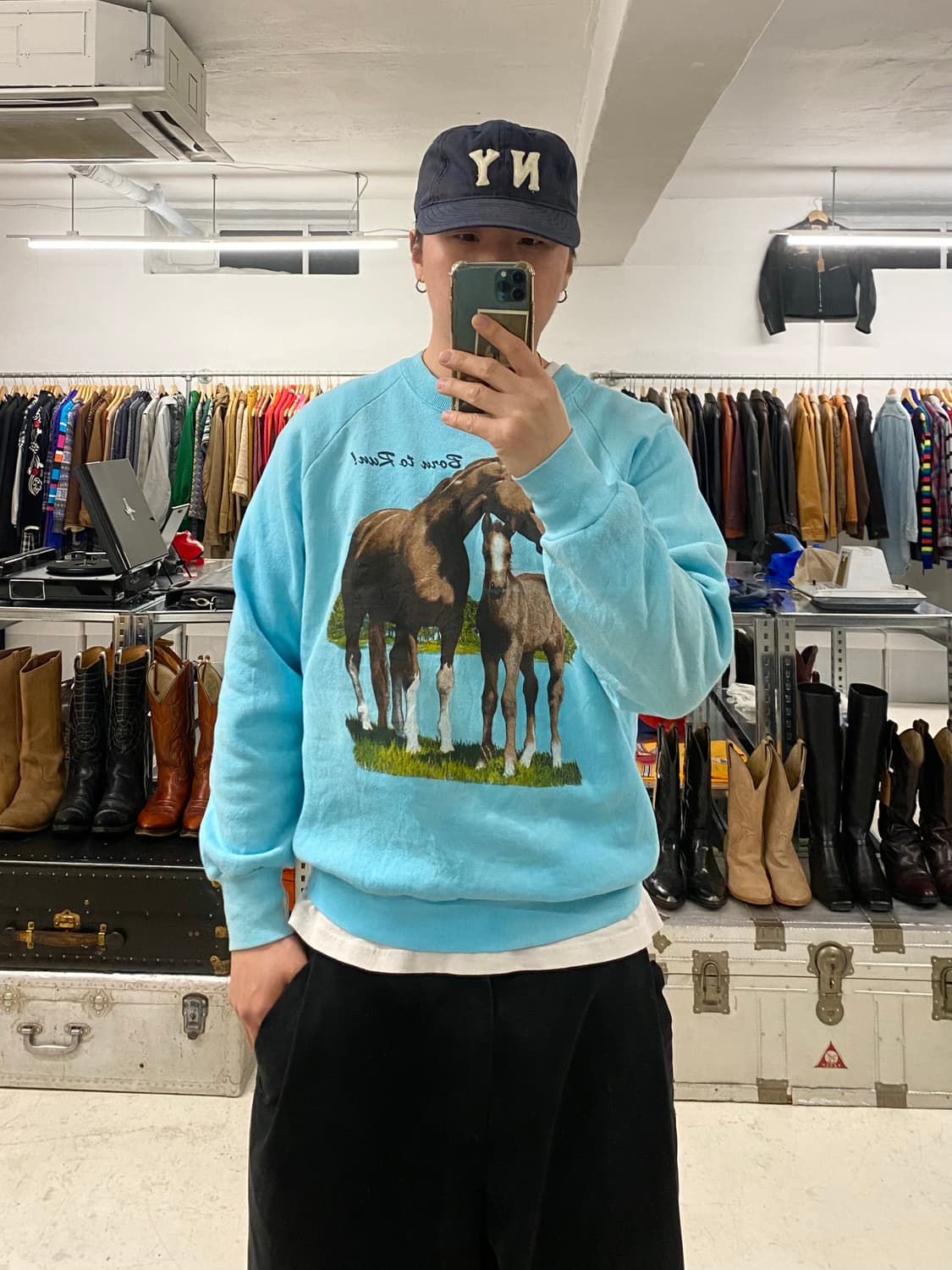 80s fruits of the loom 'Born to Run!' 상품이미지1