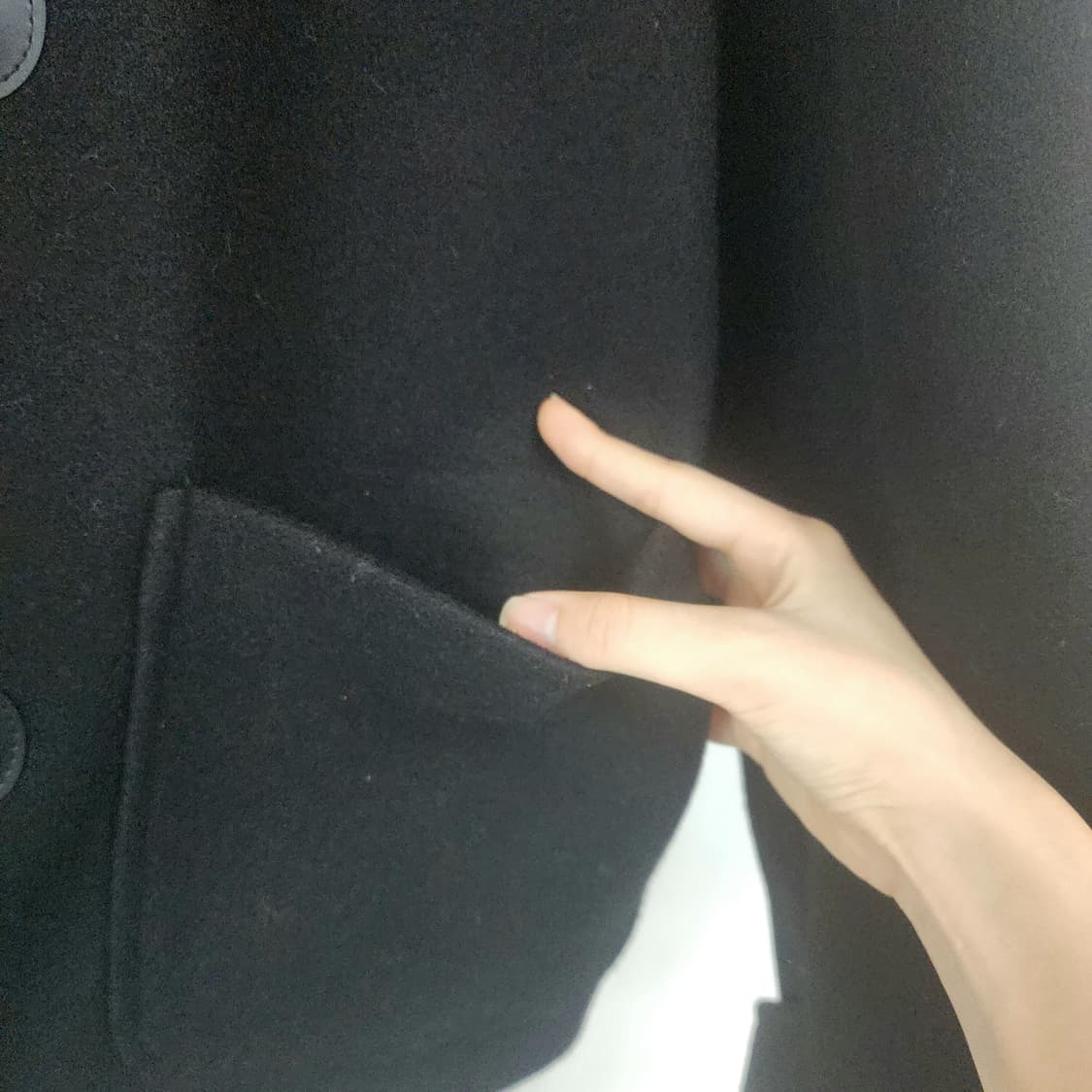 UMST 블랙 후드 떡볶이 코트 숏코트 상품이미지5