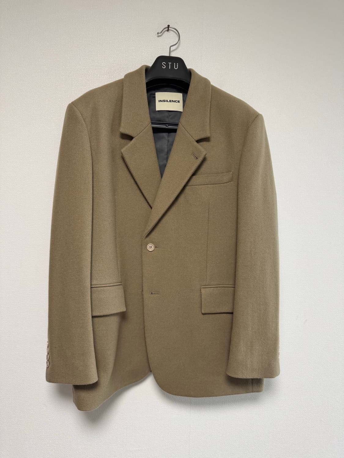 인사일런스 22FW 버진 울 헤비 블레이저 에쉬 베이지 L 상품이미지1