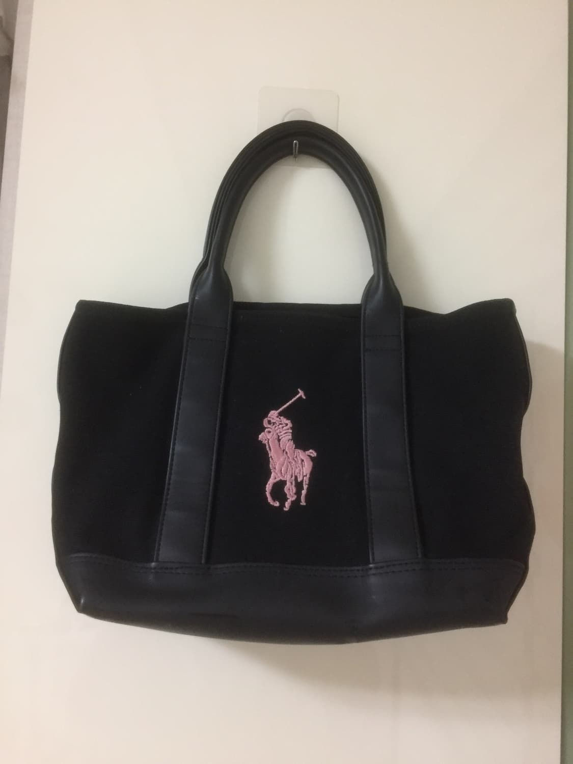 폴로 핑크 빅포니 토트백 가방 딸기우유색 상품이미지1