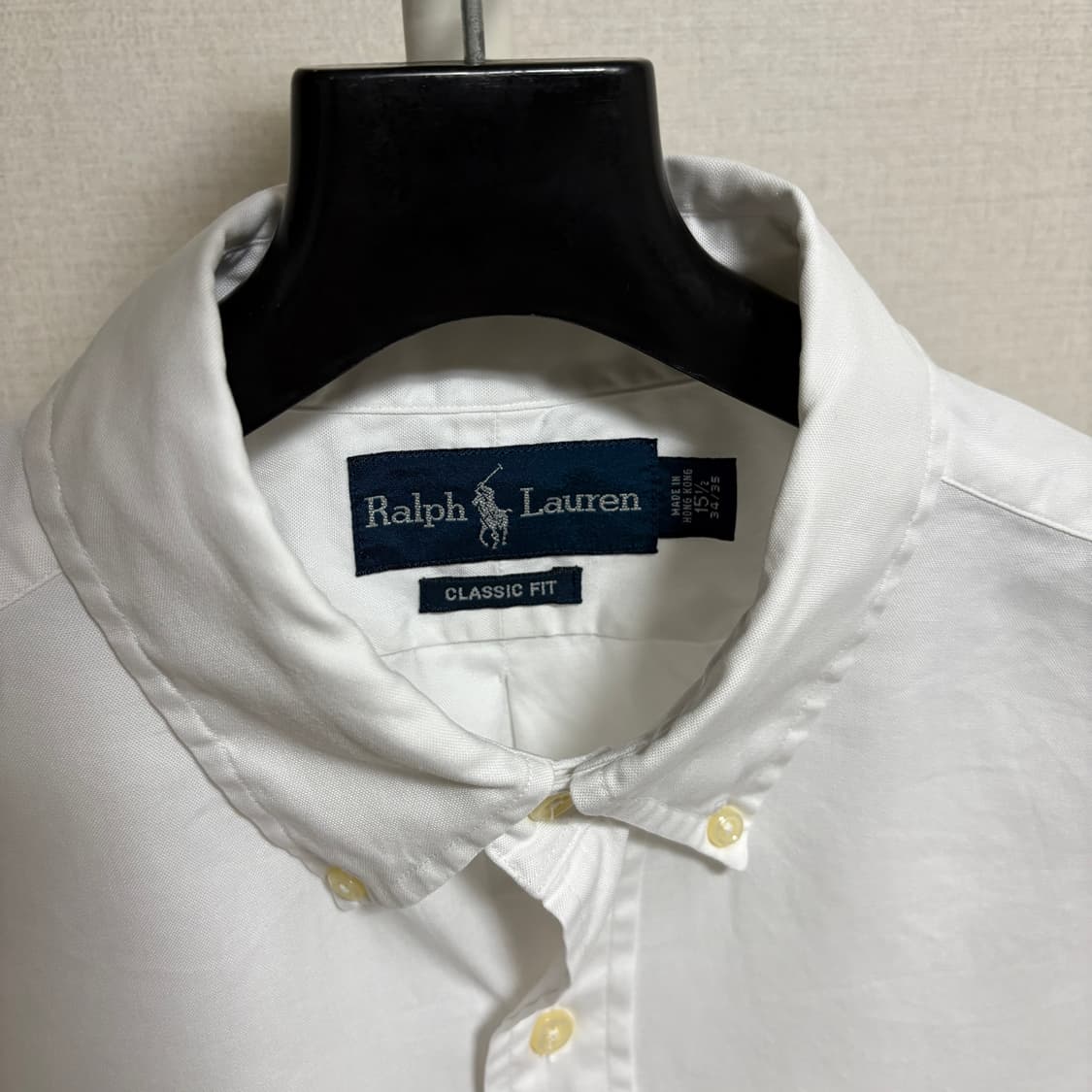 폴로 랄프로렌 클래식핏 코튼 셔츠 / 화이트, L 상품이미지4