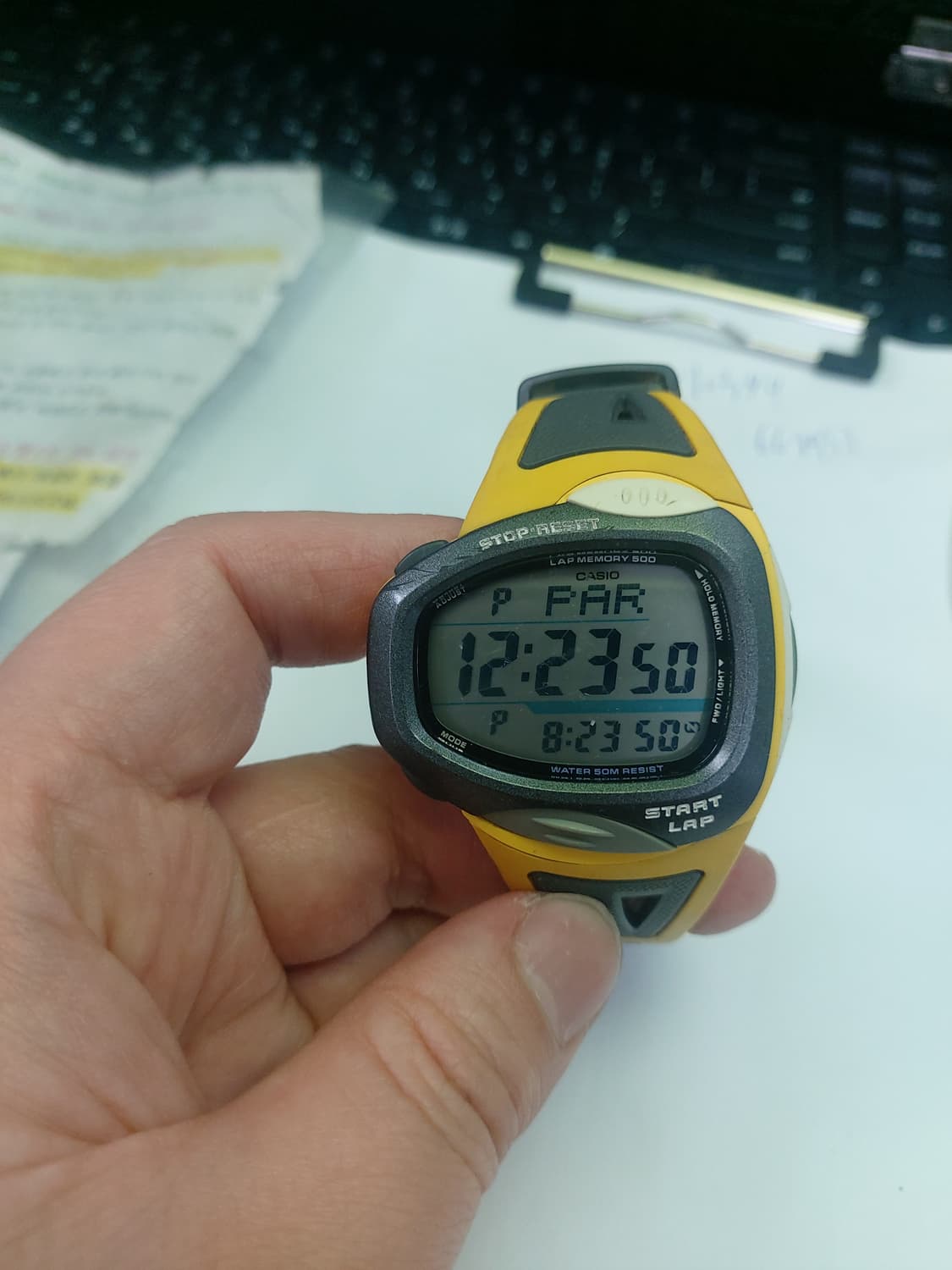카시오 옐로우 스포츠 시계 상품이미지1