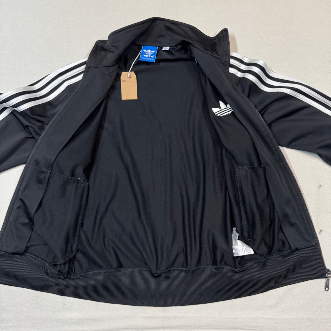 90) 아디다스 파이어버드 삼선 져지 트랙탑 집업 블랙 A91 상품이미지5