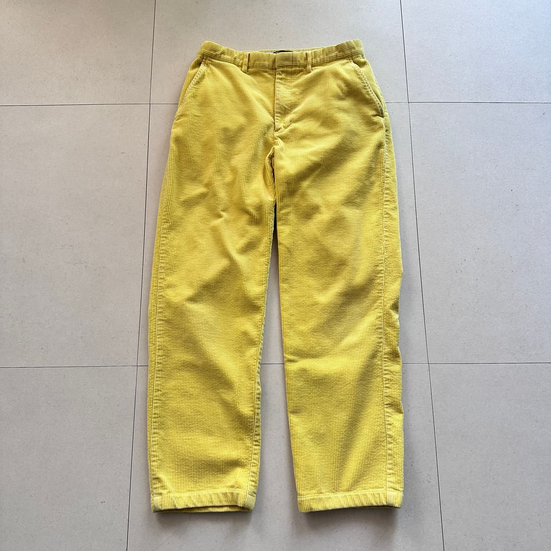 90s 폴로 헤비 코튼 코듀로이 옐로우 팬츠 32/34 상품이미지1