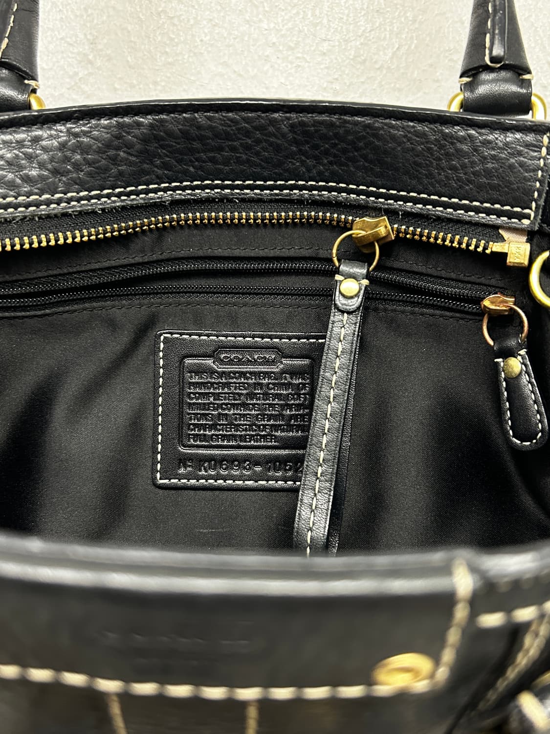 빈티지 코치 블랙 레더 숄더백 상품이미지5