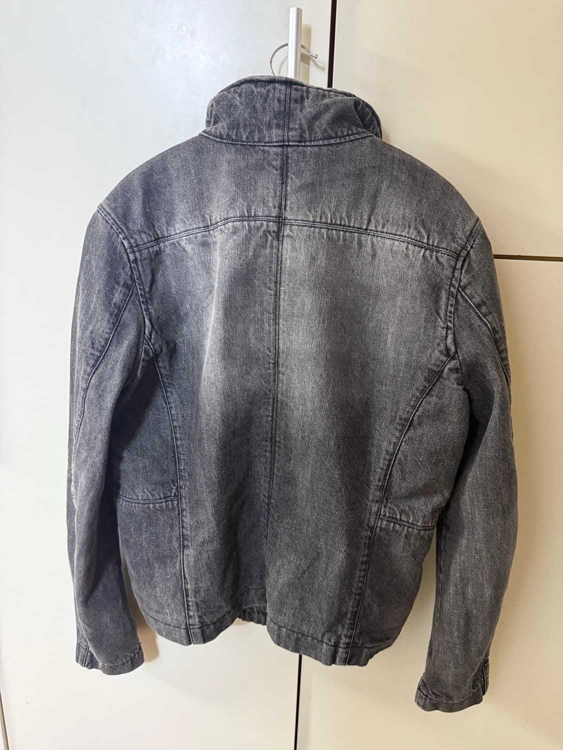 하이넥 사선 자켓 상품이미지2