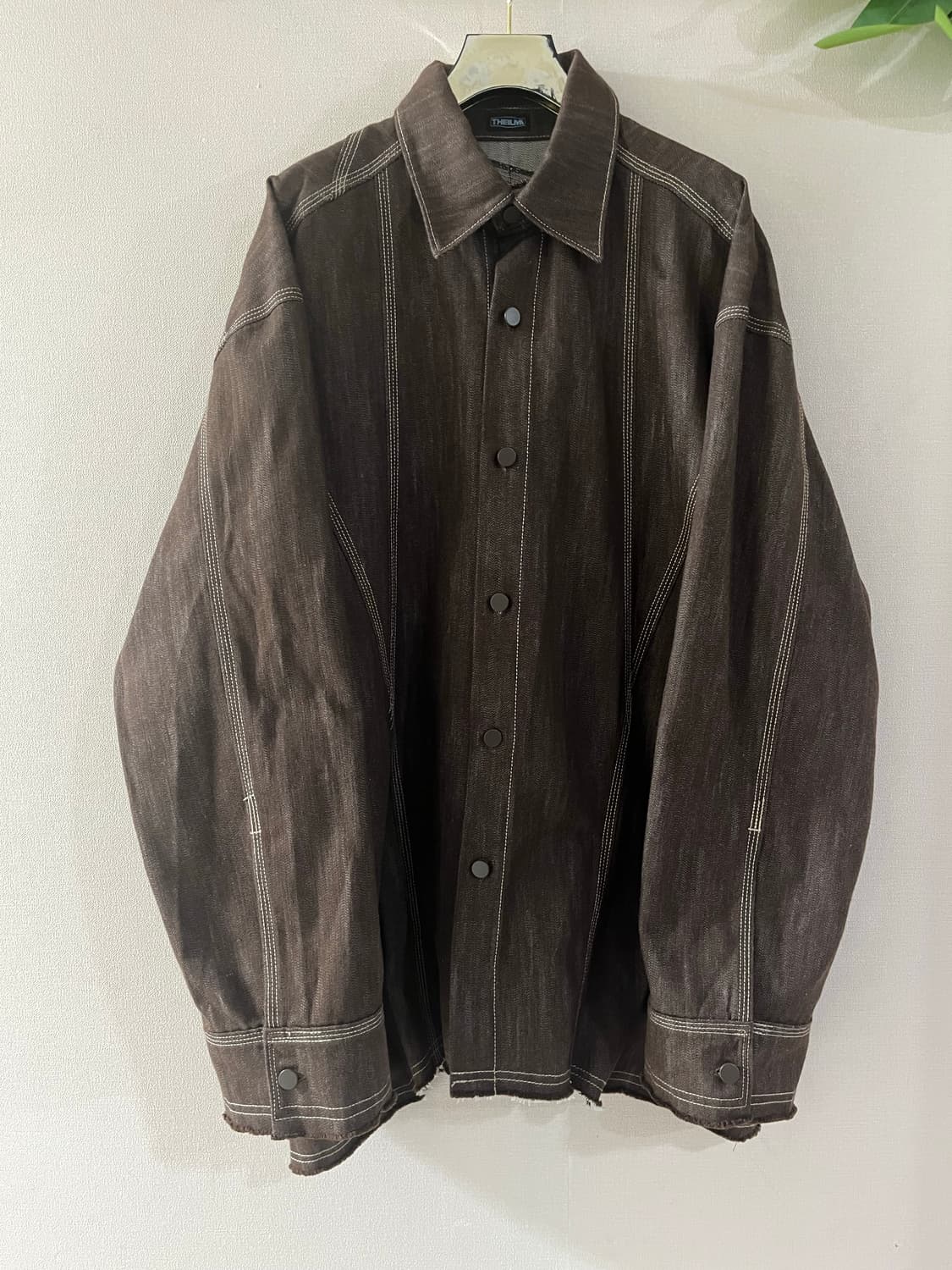 THEILMA 더일마 브라운스티치 자켓셔츠 상품이미지3