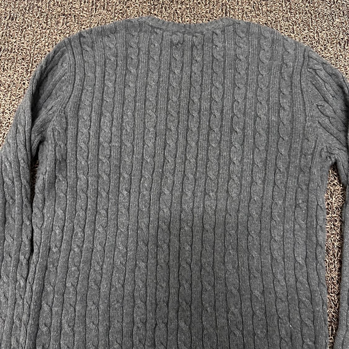 타미힐피거 여성 케이블 꽈배기 니트 차콜 L 상품이미지6