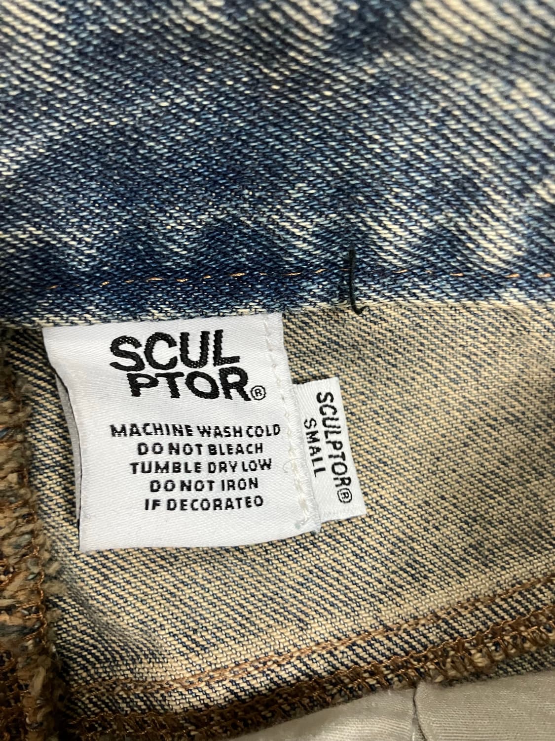 Sculptor 워싱 데님 카고 팬츠 S 상품이미지7