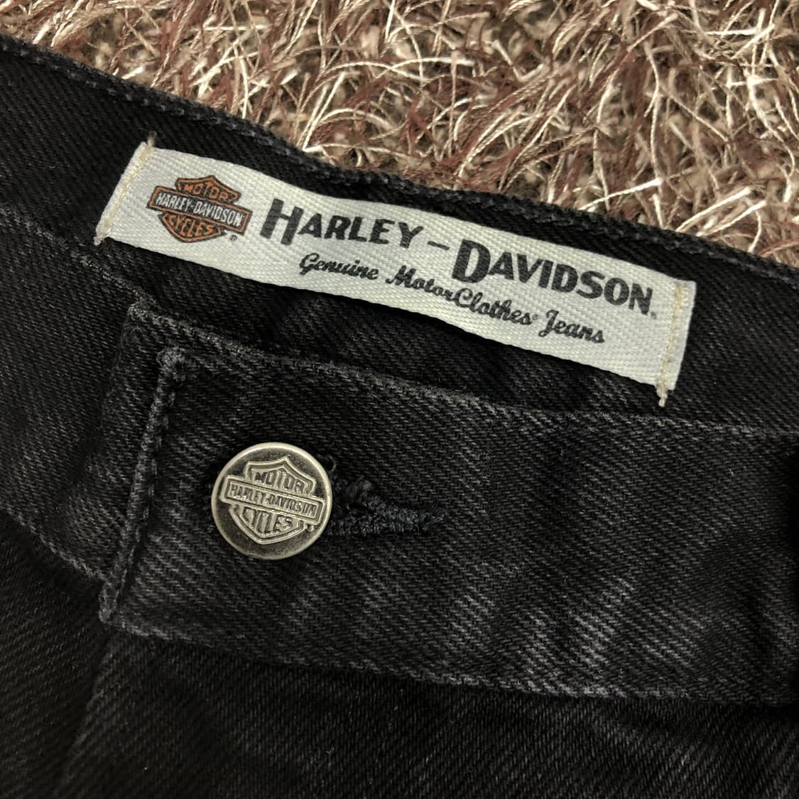 할리데이비슨 모토사이클 블랙 데님 팬츠 상품이미지4