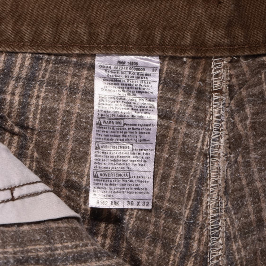 칼하트 브라운 데님 워크 팬츠  상품이미지3