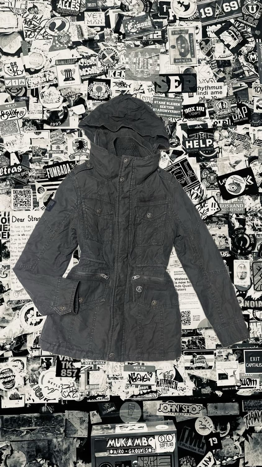 대대장)👑빈티지 버커루 buckaroo y2k 와투케 야상 점퍼 아우터 상품이미지2