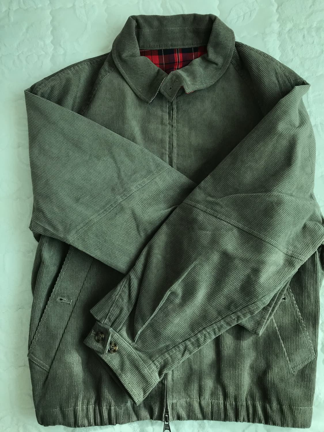 헤리티지플로스 코듀로이 블루종 S 카키 상품이미지2