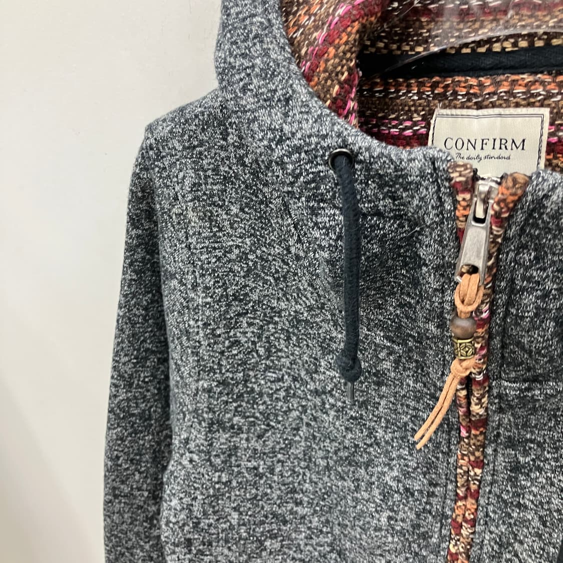 빈티지 히피 그레이 보카시 후드 집업 상품이미지3