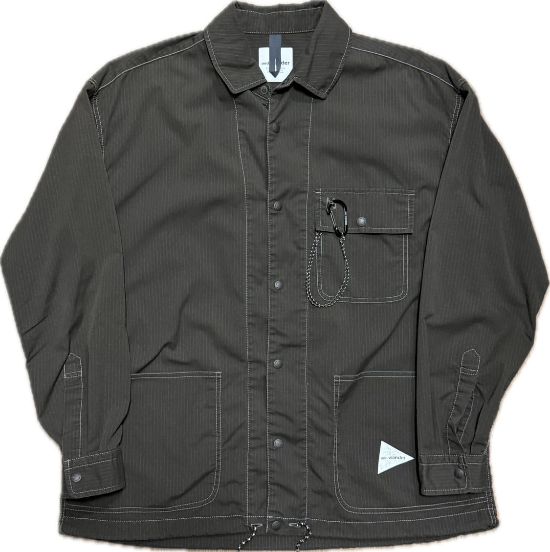 앤드원더 코듀라 코튼 립 셔츠자켓 카키 상품이미지2