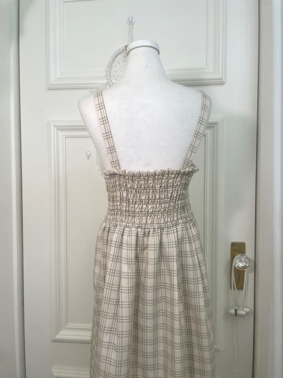 AXES FEMME beige khaki check lace point 상품이미지4