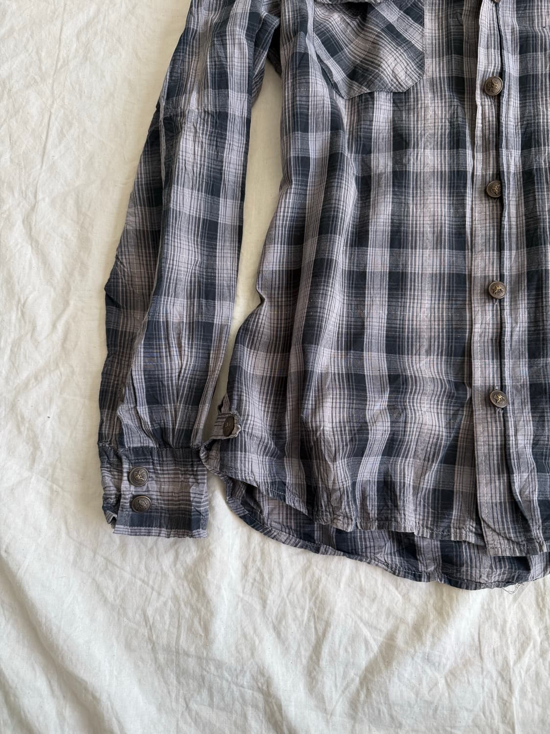 락시크 펑크 체크 셔츠 상품이미지3