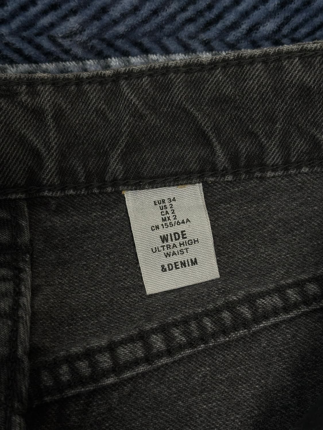 에잇세컨즈 흑청 팬츠 34 상품이미지3