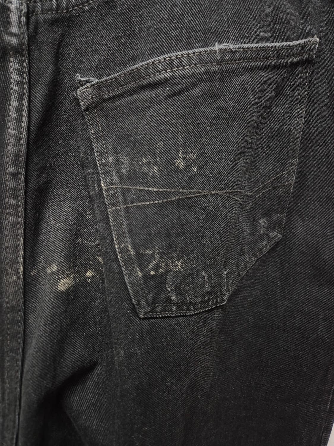 발렌시아가 배기 코티드 흑청바지 상품이미지4