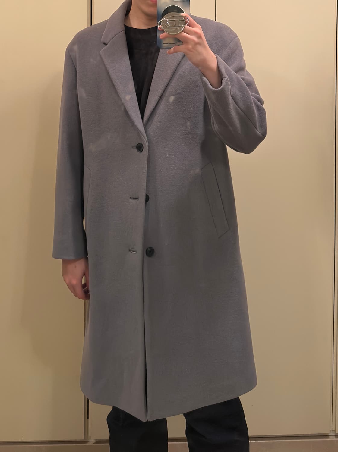 TATE 남자 소라색 코트 100 상품이미지1