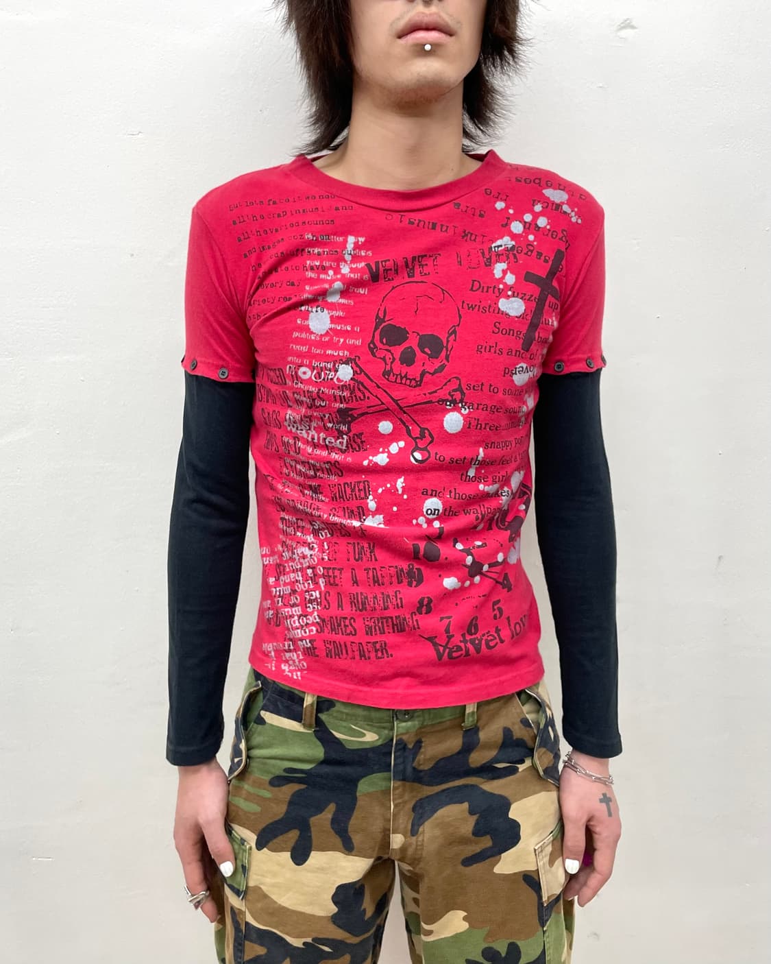 Goss Skull Detachable Red Long Sleeve 상품이미지3