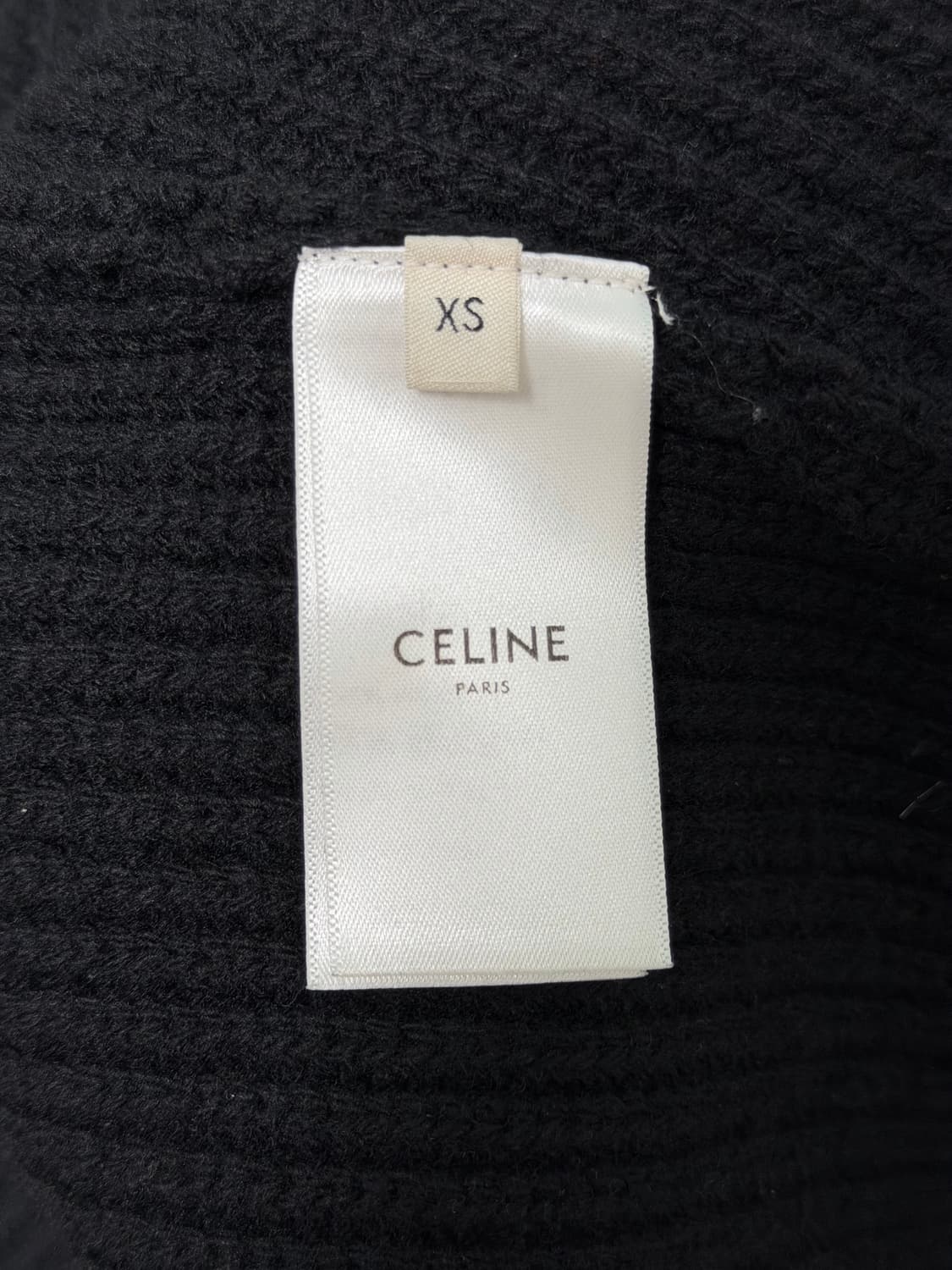 셀린느 리브드 울 후드티 XS 블랙 상품이미지2