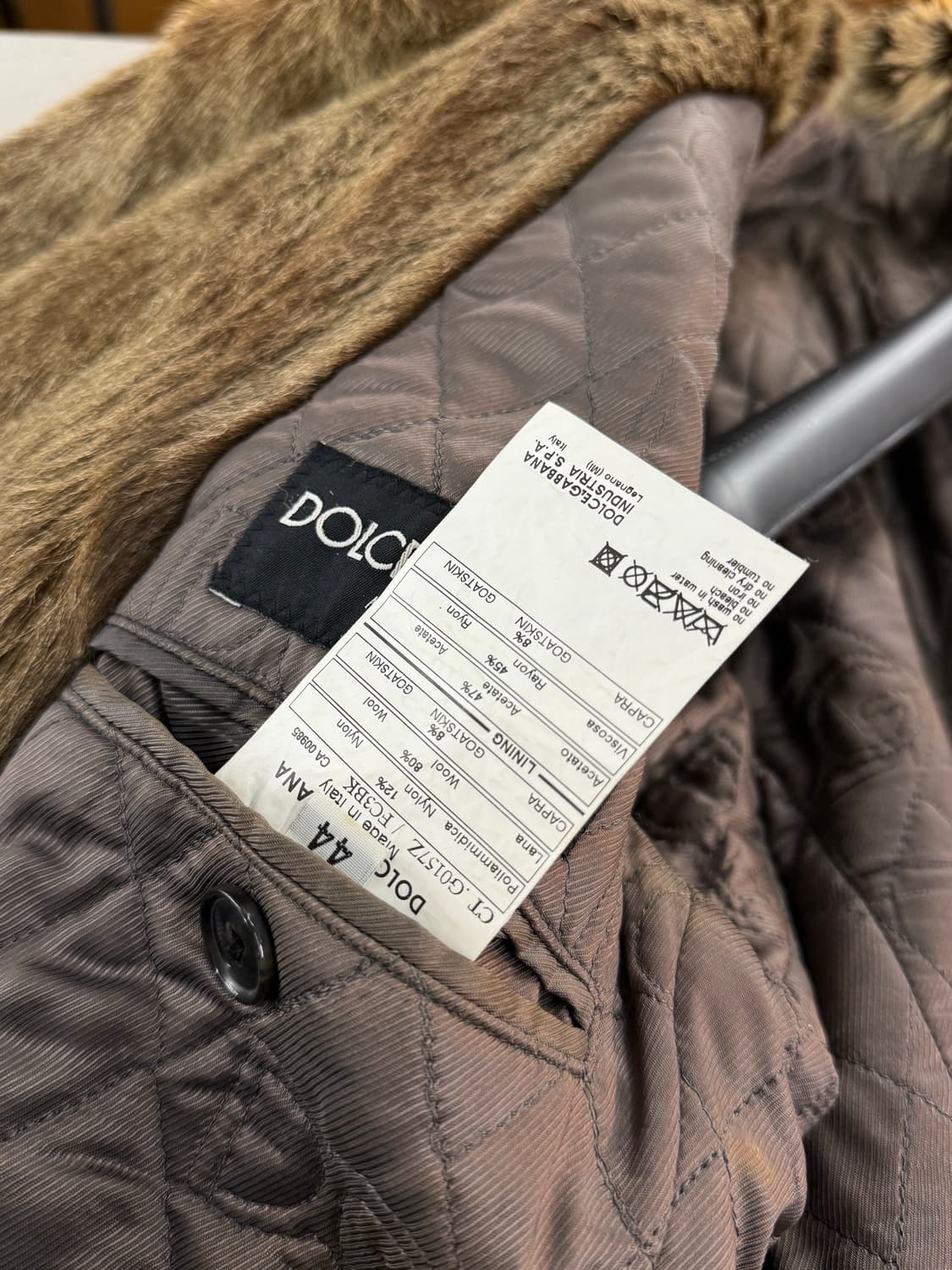Dolce&Gabbana 돌체앤가바나 빈티지 퍼 코트 자켓 44 상품이미지6