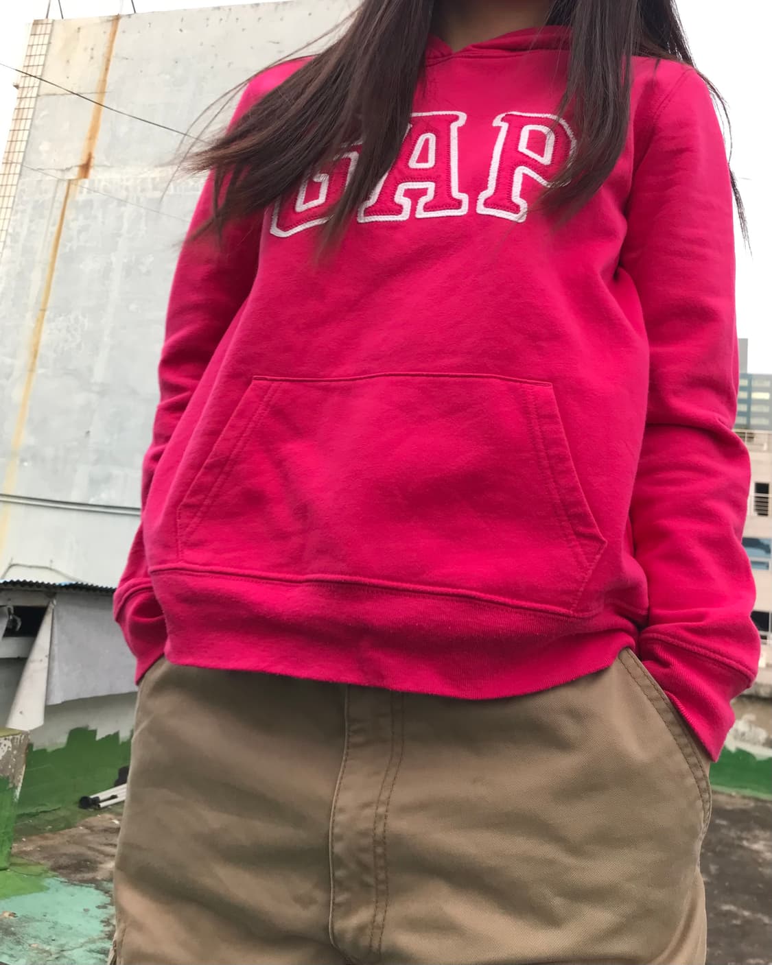 갭 핫핑크 후드티  상품이미지4