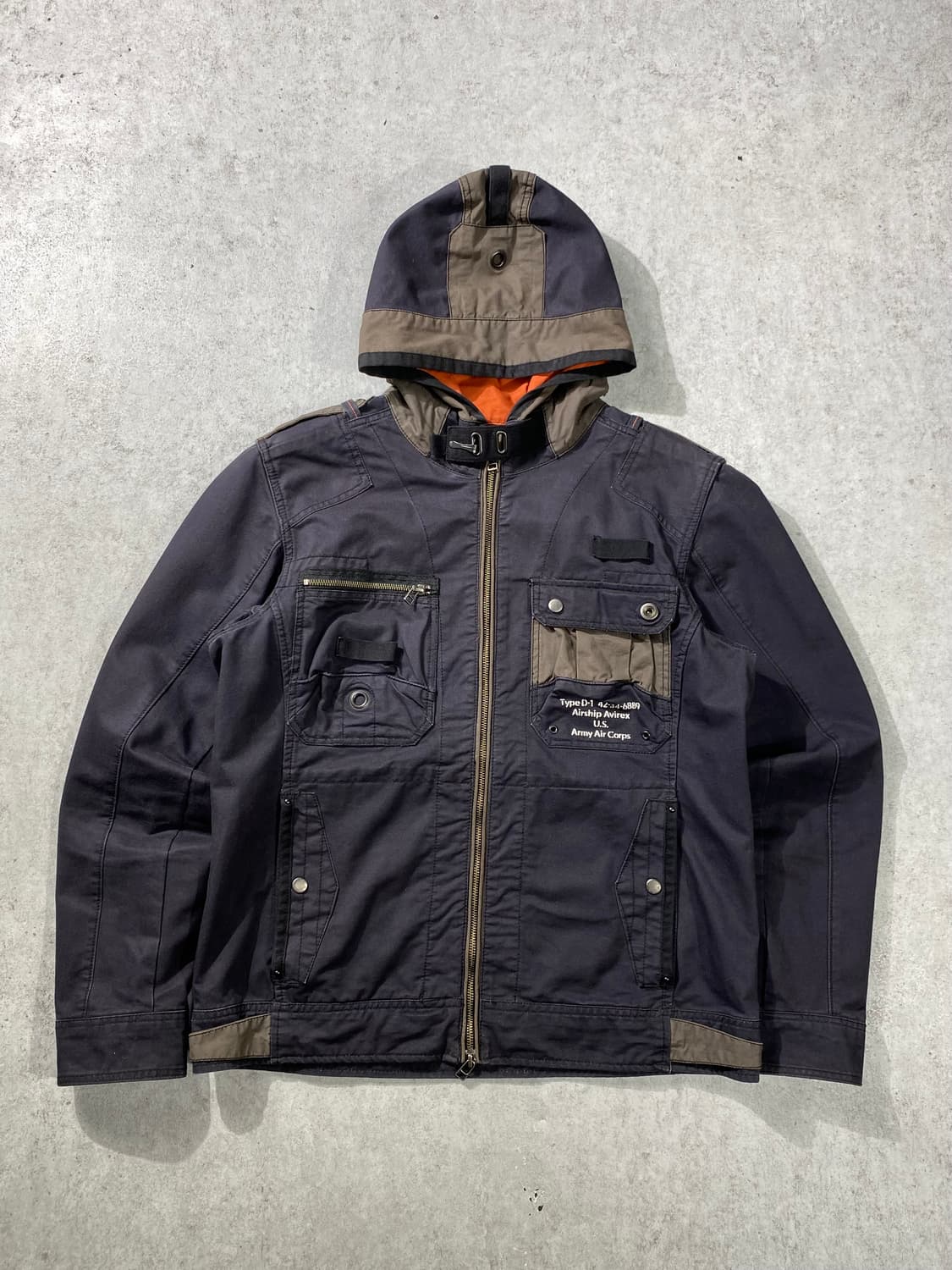 [XL] Avirex 아비렉스 유틸리티 카고 포켓 후드 자켓 상품이미지2