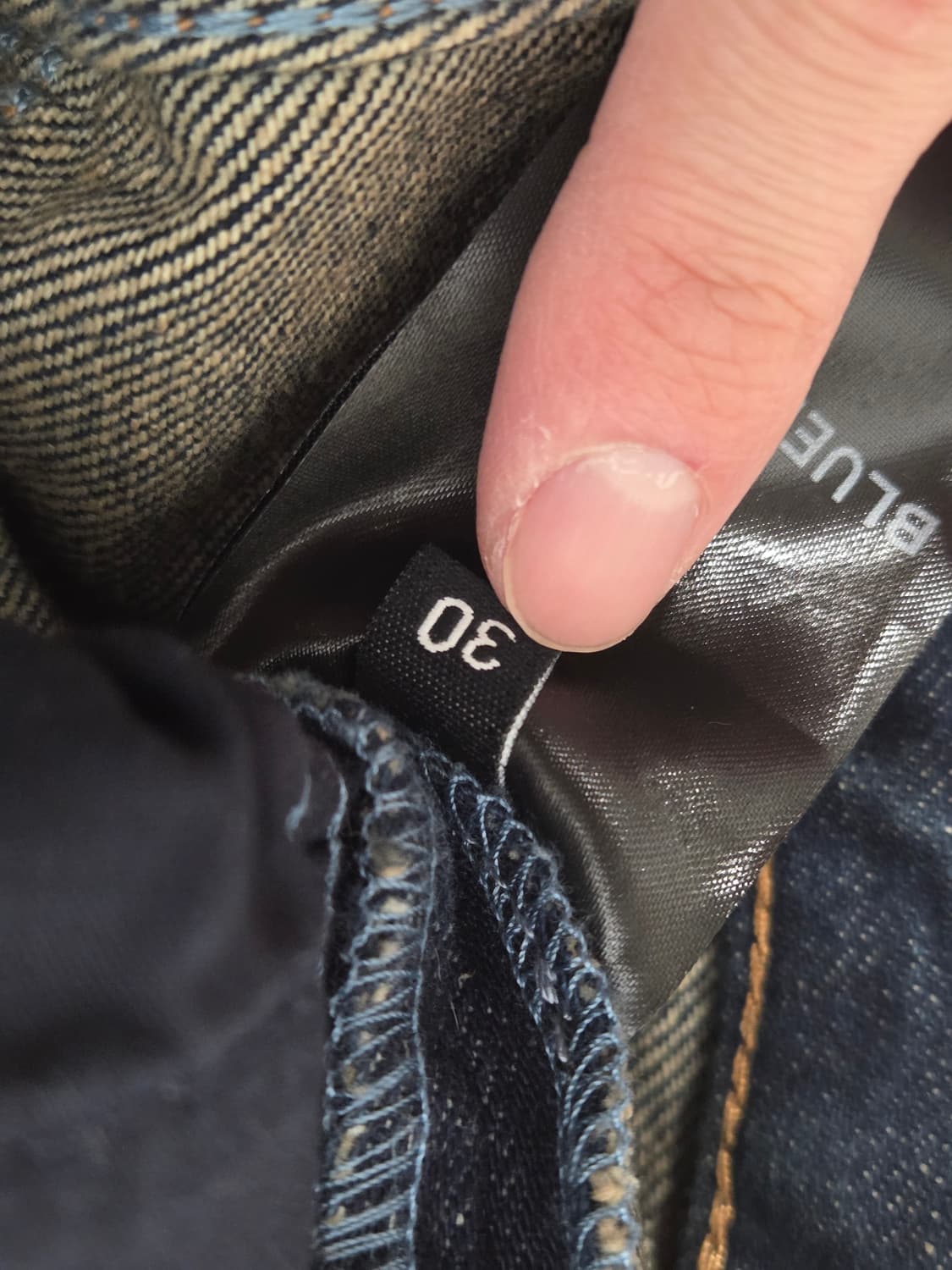 블루마블 벨벳 트리밍 부츠컷 데님 30 상품이미지8