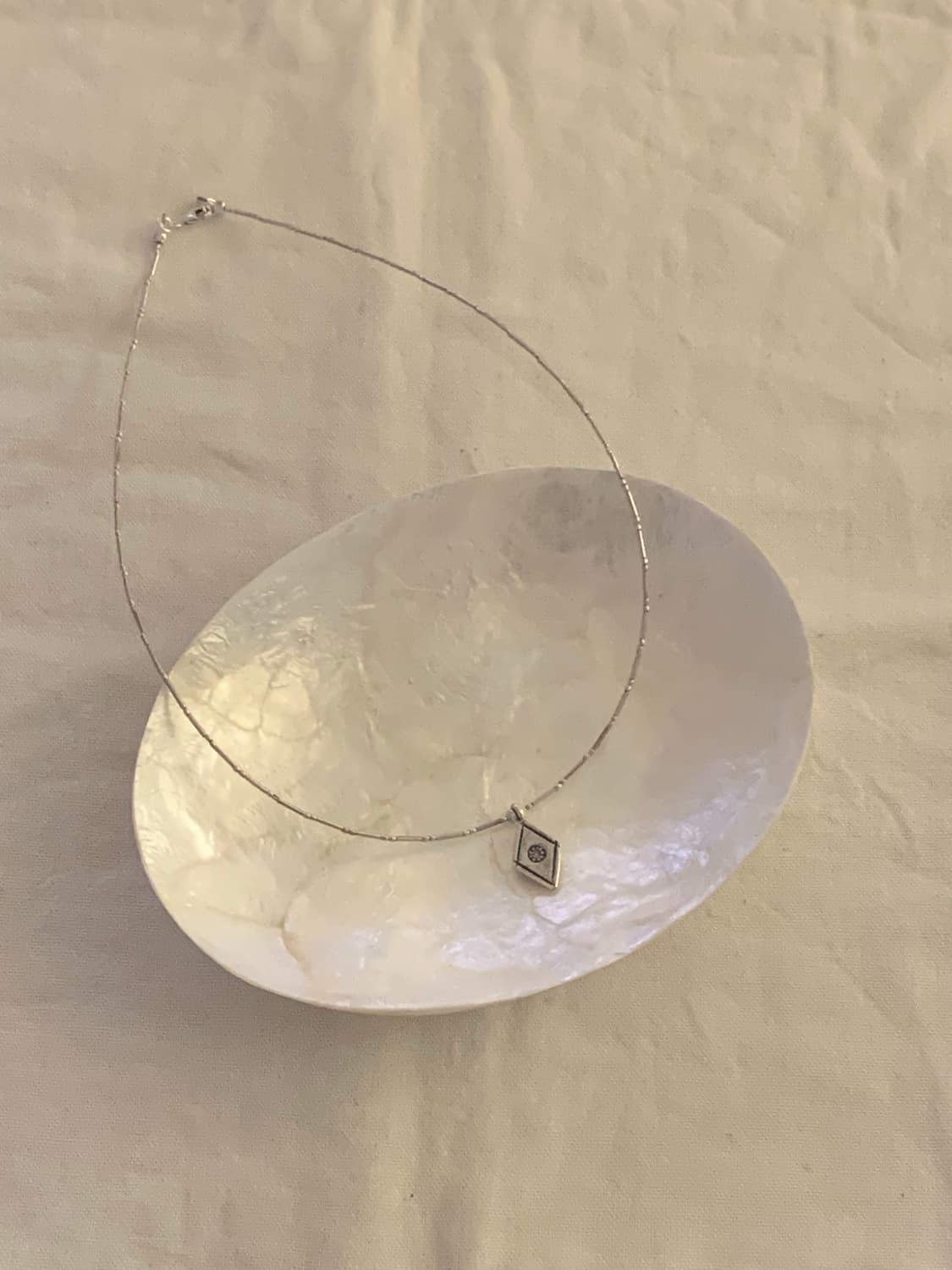 GOH Karen Silver charm simple necklace 상품이미지2