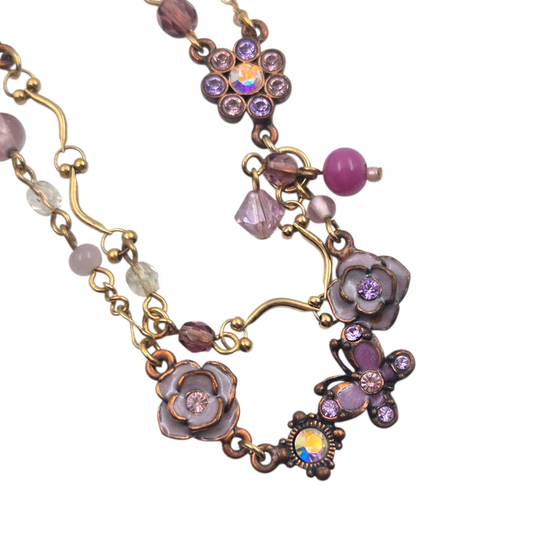 07s 안나수이 꽃잎&나비 레이어드 목걸이 상품이미지1