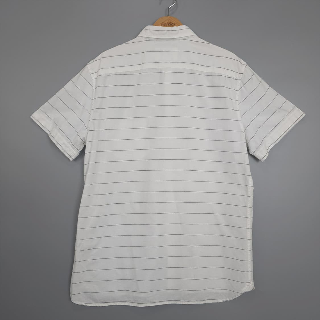 라코스테 Lacoste 슬림핏 스트라이프 린넨 혼방 반팔셔츠 105 상품이미지5