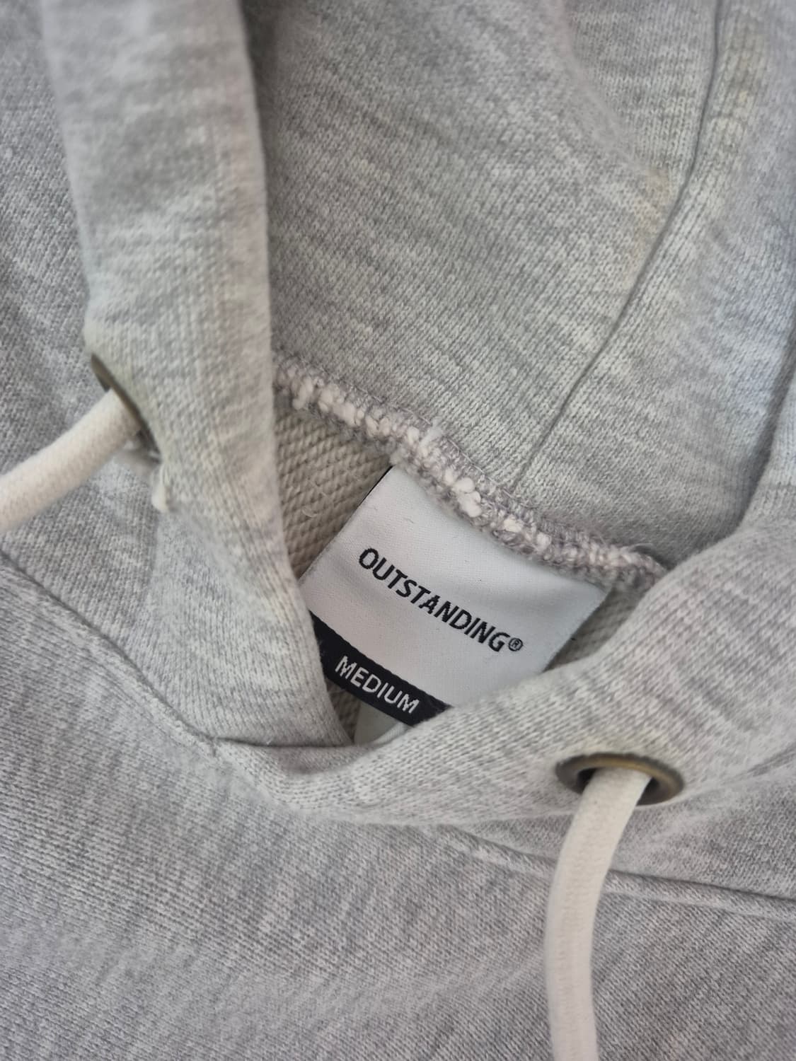아웃스탠딩 회색 헤비웨이트 후드티 상품이미지2