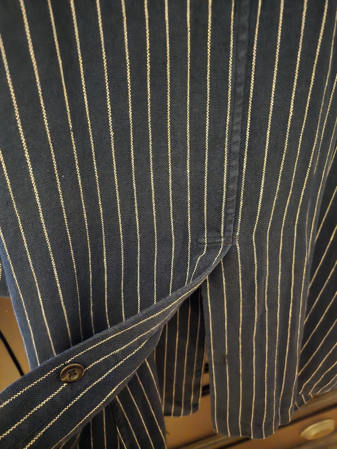 45R 네이비 스트라이프 롱 트렌치 코트3사이즈입니다. 상품이미지7