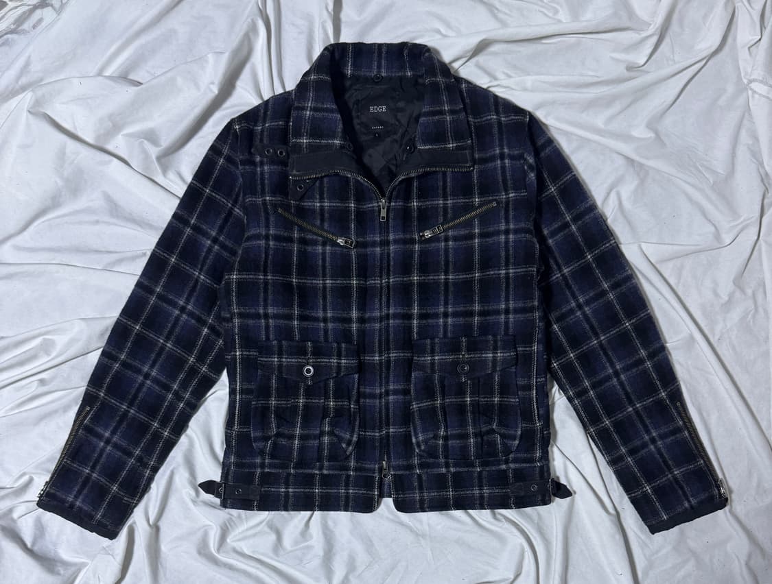 Edge rupert 울 체크 라이더 자켓 상품이미지2