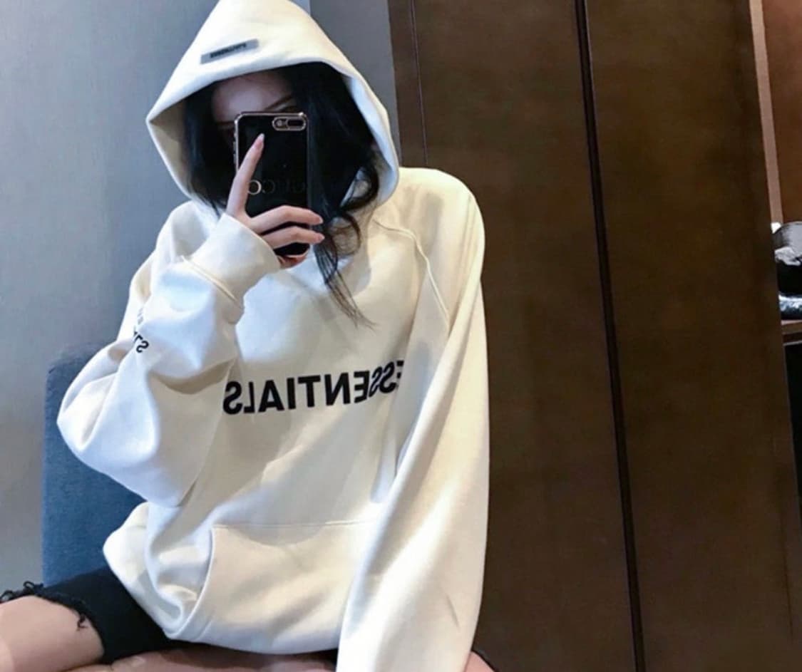 에센셜 후드티 화이트(새상품급) 상품이미지2