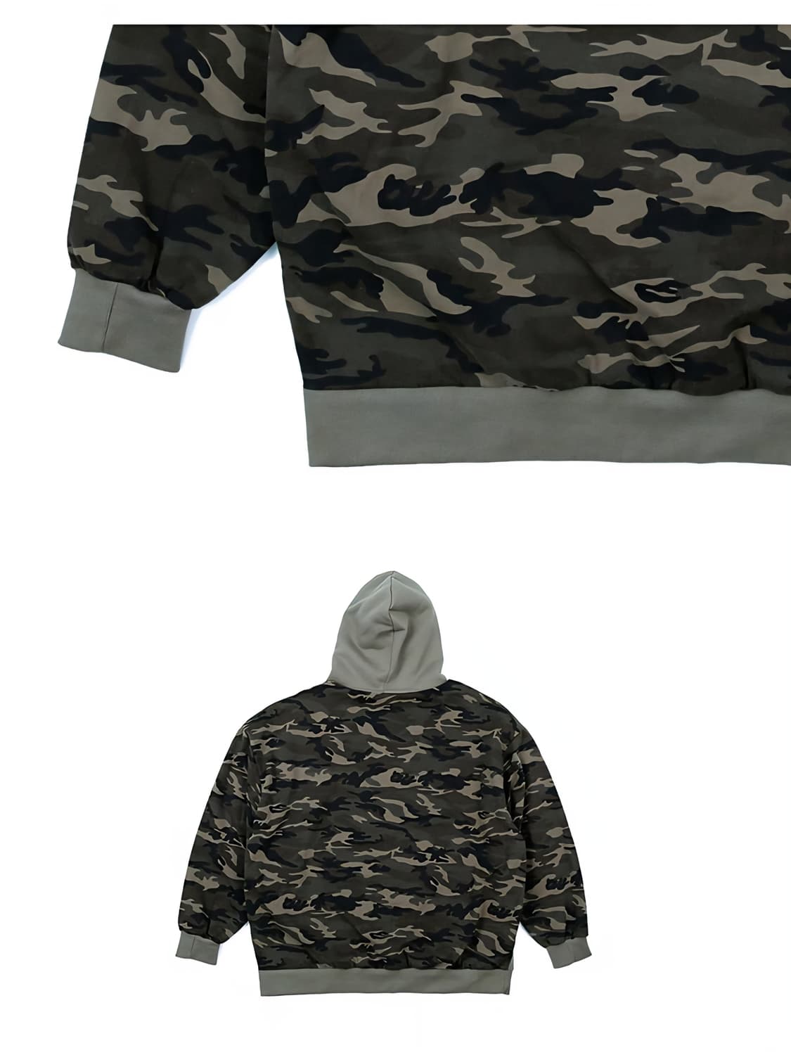 Ajobyajo Over Twofold Camo Hood (Khaki) 상품이미지2