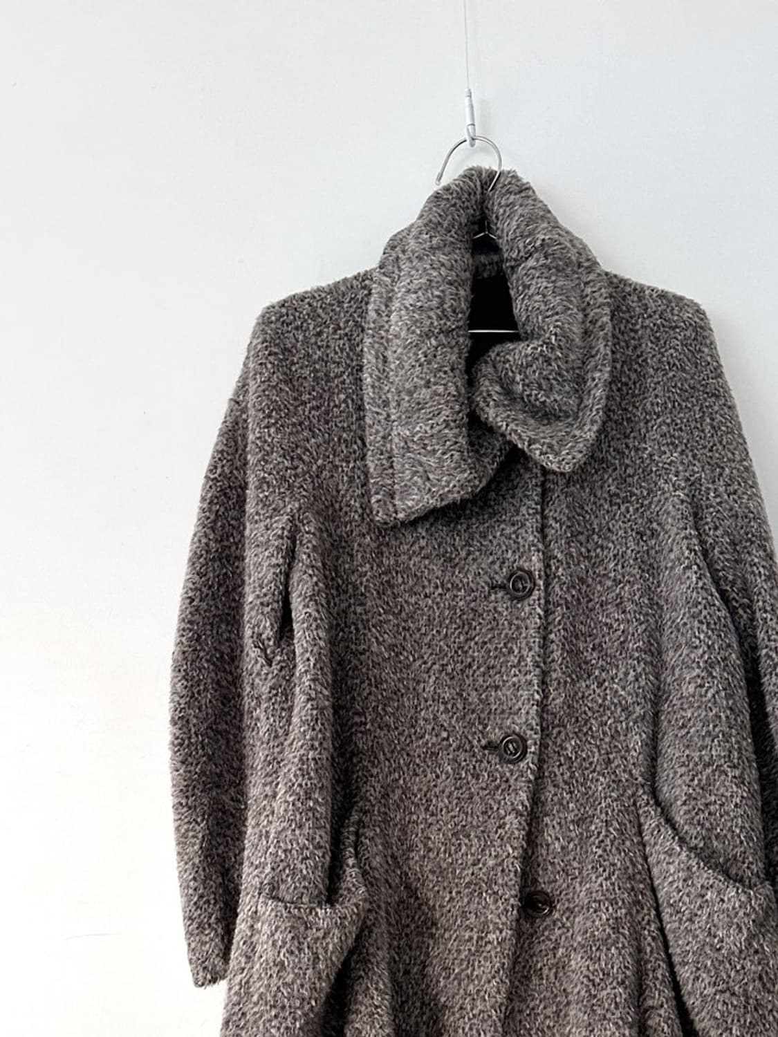 MINE high neck flare coat / brown grey 상품이미지3