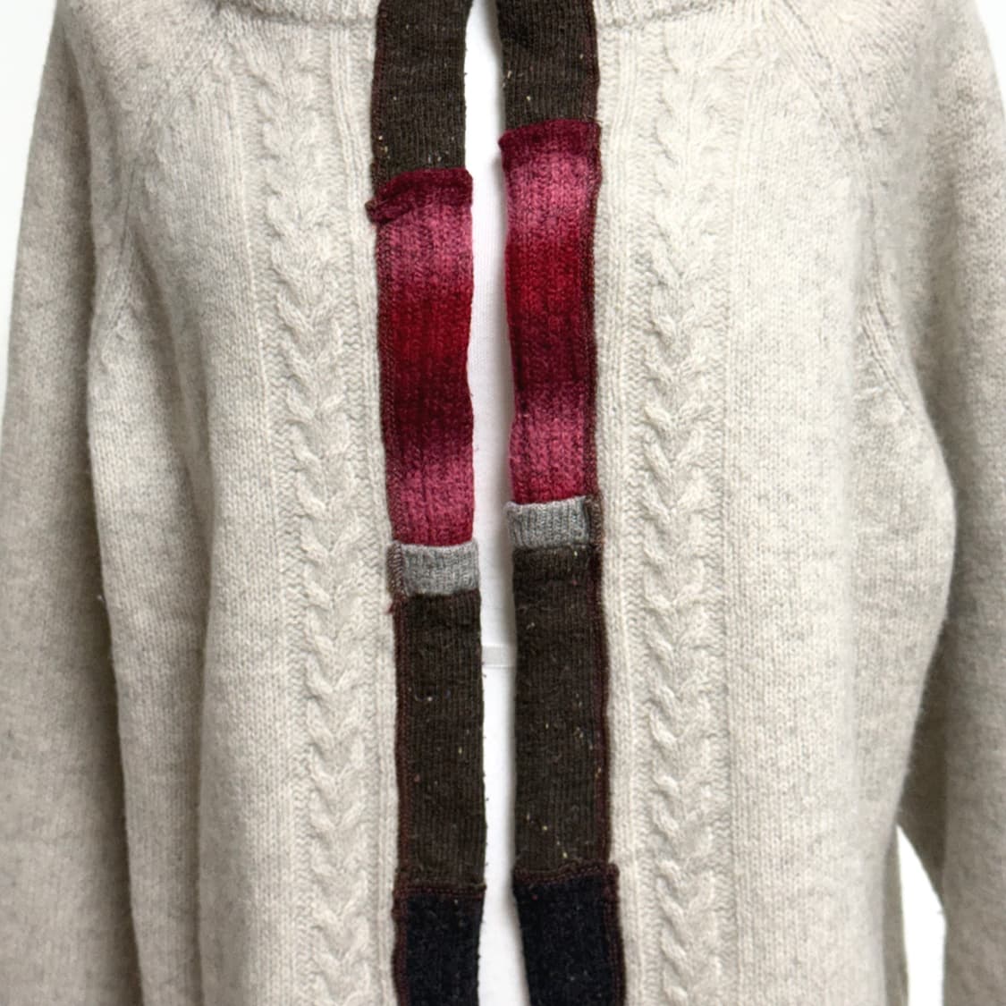 [램스울 100%] 오트밀 트임 가디건 LL 상품이미지4