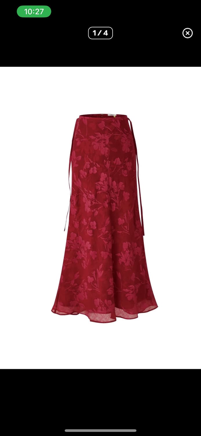 구해요) TEAK FLORAL BIAS SHEER LONG SKIRT s 상품이미지1