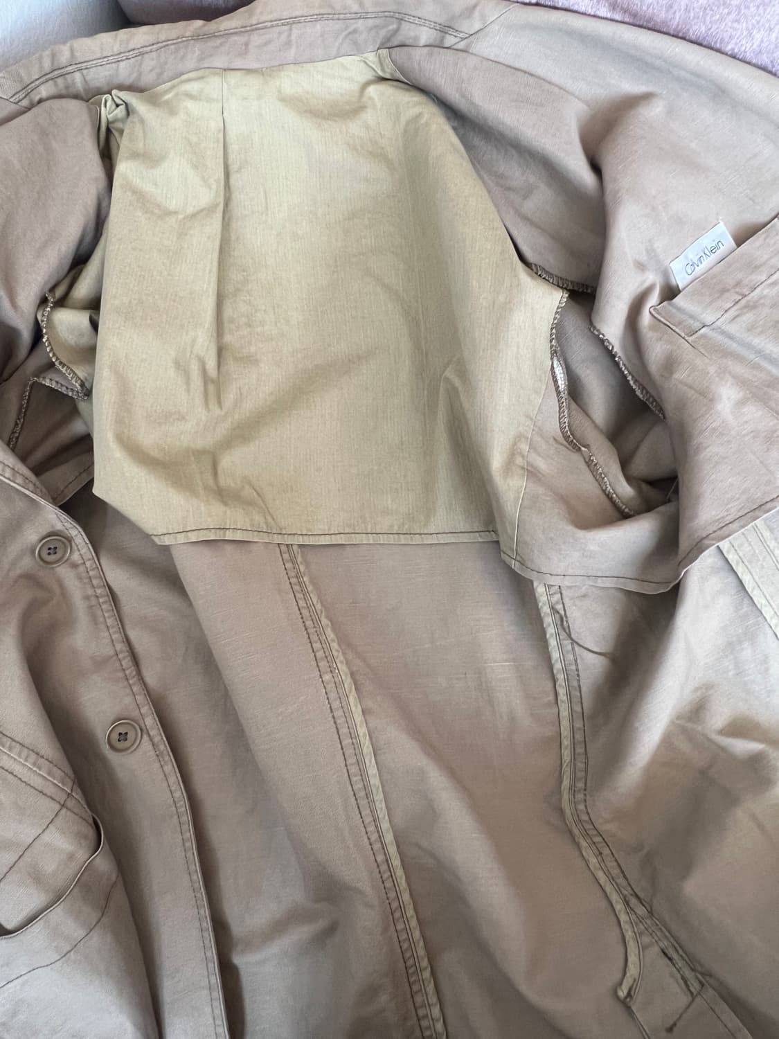 캘빈클라인 베이지 코튼린넨 싱글자켓 상품이미지5