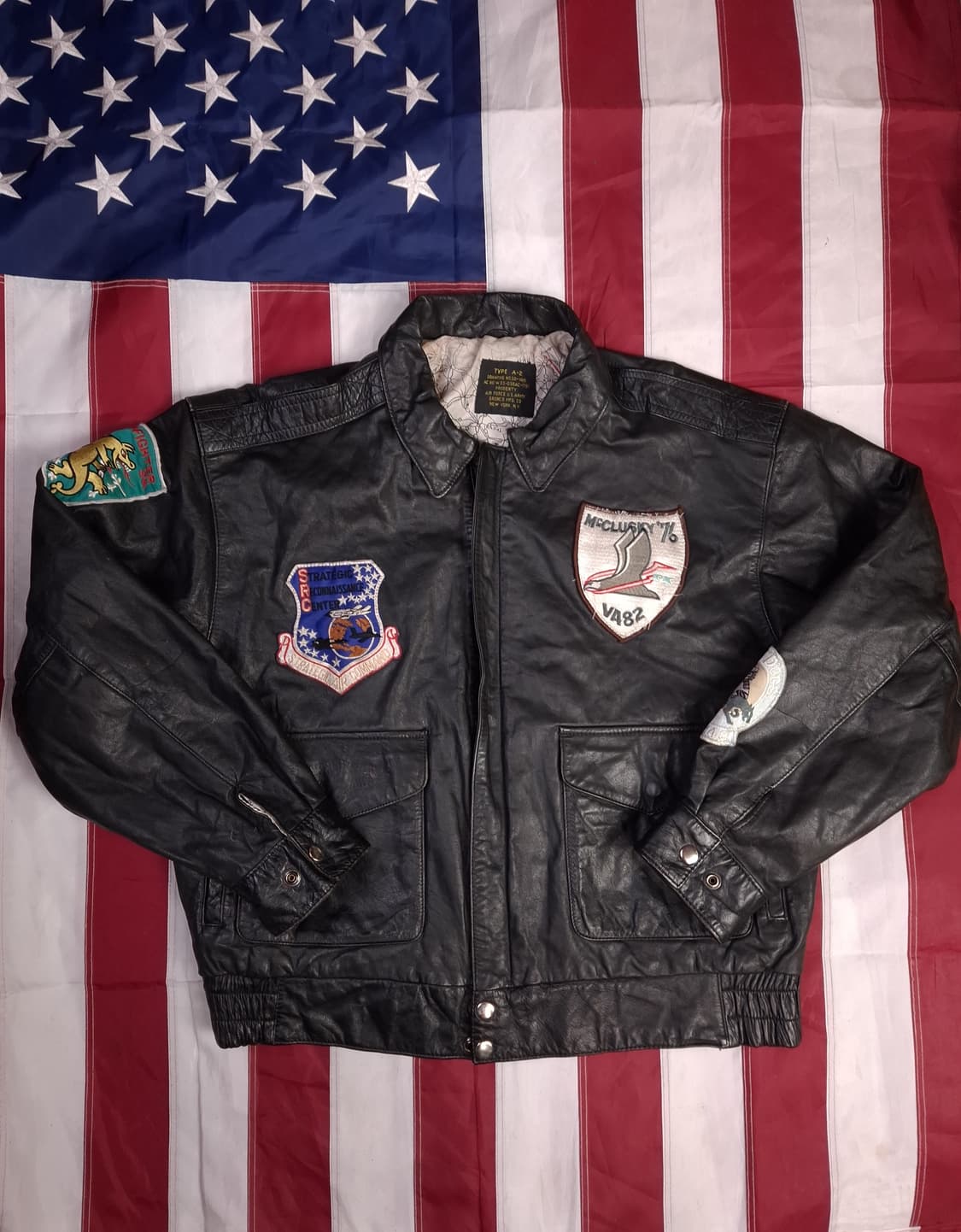 밀리터리 A-2 미공군 TYPE 리얼레더 항공자켓 상품이미지1
