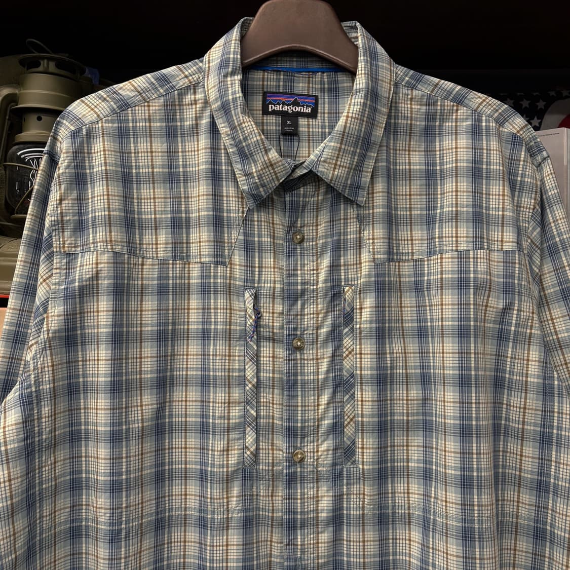 파타고니아 현행 풀오버 미니 플래드 피싱지퍼 나일론 셔츠 N193 상품이미지3